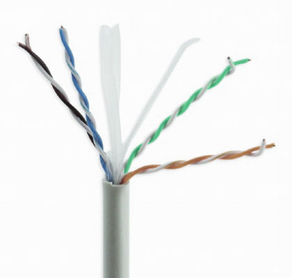 สายเคเบิลทึบ CCA Cat6a สีเทา, สายเคเบิล Cat6a UTP ความเร็วสูง 10Gbps