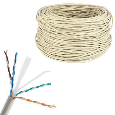 สายแพทช์สีเทาในร่ม UTP Cat 6, CU 4pr 0.55 มม. สายทองแดงบริสุทธิ์ LSZH CAT6