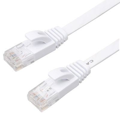 โมเด็ม Cat6 สายแพทช์แบนทึบความเร็วสูง 30 AWG พร้อมคลิป