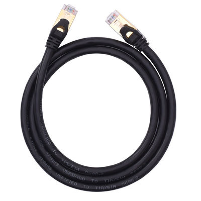 สายแพทช์ป้องกัน 10 กิกะบิต Cat6a STP RJ45 100W PoE เสถียร