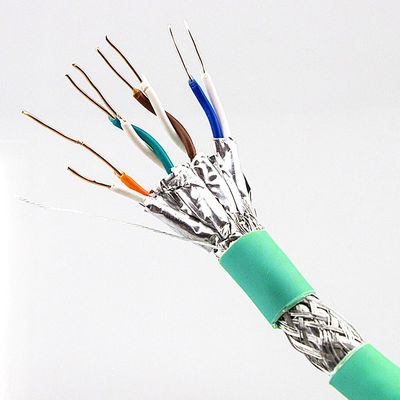 23AWG Network Cat6a Lan Cable Double Shield STP SFTP อีเธอร์เน็ต