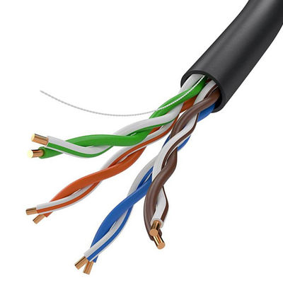 สายเคเบิลเครือข่าย UTP Cat5e แบบแข็ง 4 คู่แจ็คเก็ต PVC ตัวนำ CCA