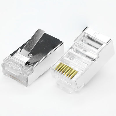 ขั้วต่อสายไฟฟ้า RJ45 Cat5e 8P8C พอร์ตเครือข่าย UTP FTP