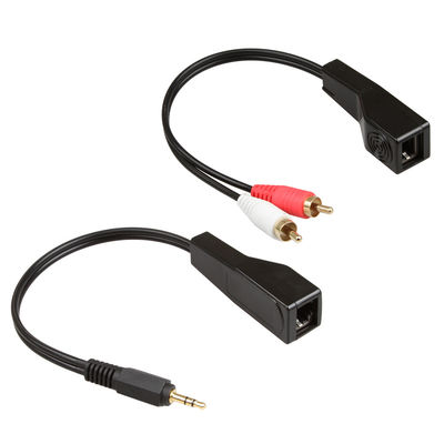 สัญญาณเสียง RCA สายสเตอริโอ 3.5 มม. สีแดง สีขาว พอดี Cat5 Cat6 Cat7 Cat8