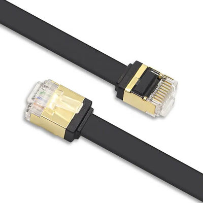 สายแพทช์ RJ45 Cat7 แบบบางพิเศษเครือข่ายแบน Cat5e CAT6 LSZH Jacket