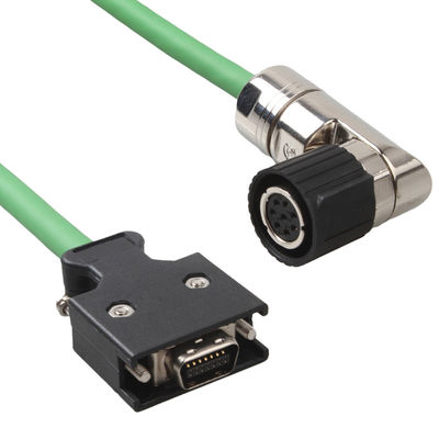 V90 6FX3002-2DB10 คาเบิ้ล Encoder คาเบิ้ลเชื่อมเครื่องยนต์เซอร์โว โพล็กพร้อมติดตั้งสายไฟฟ้าสีเขียว