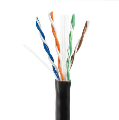 23AWG สาย Lan Cat6 ที่ใช้งานได้จริง BC 0.57 UTP PVC Jacket 4 คู่ 305 ม.
