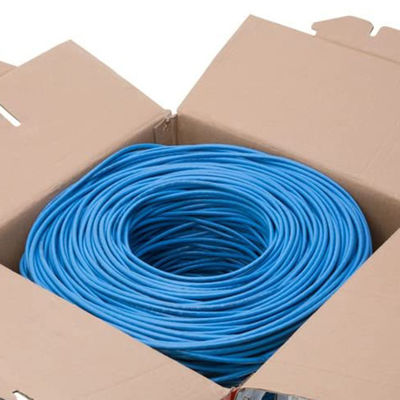 23AWG สาย Lan Cat6 ที่ใช้งานได้จริง BC 0.57 UTP PVC Jacket 4 คู่ 305 ม.
