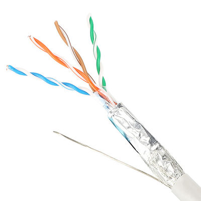 สายเคเบิล Cat5e Lan แบบหุ้มฉนวนสองชั้น UTP SFTP 24AWG พร้อมสายเกลียว