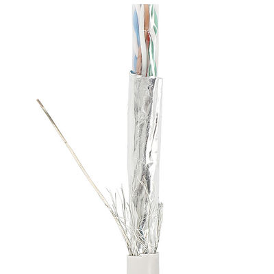 สายเคเบิล Cat5e Lan แบบหุ้มฉนวนสองชั้น UTP SFTP 24AWG พร้อมสายเกลียว