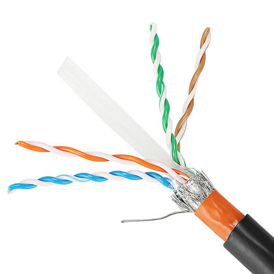 สายเคเบิล Cat5e Lan กลางแจ้ง 23AWG Cat6 Cat6A Cat7 Cat7A พร้อมแจ็คเก็ต PVC