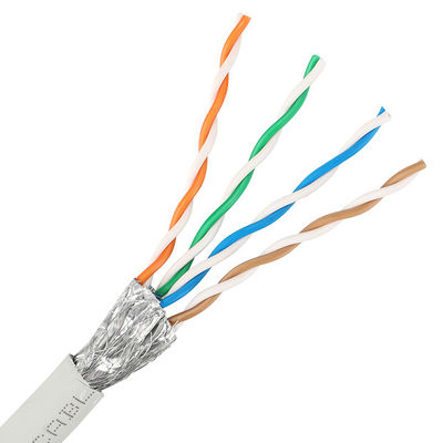 26AWG FTP LSZH Cat5e สาย Lan ตัวนำ BC 1,000 ฟุตหลากสี