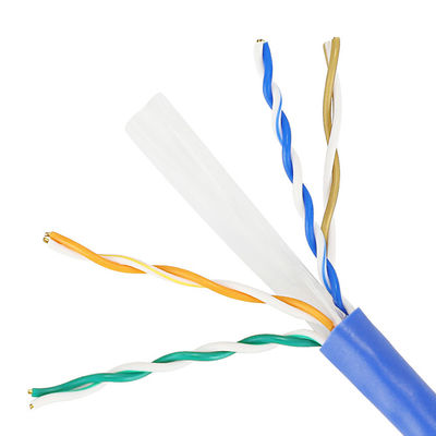 สายเคเบิล Ethernet Cat6 Lan ทองแดงบริสุทธิ์ 1,000 Ft CU 4PR 23AWG 0.57 มม. สำหรับในร่ม
