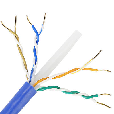 สายเคเบิล Ethernet Cat6 Lan ทองแดงบริสุทธิ์ 1,000 Ft CU 4PR 23AWG 0.57 มม. สำหรับในร่ม