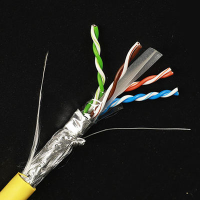 LSZH 23AWG Cat6 สายชีลด์ STP SSTP ทองแดงเปลือยประสิทธิภาพสูง