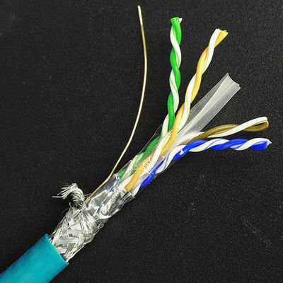 LSZH 23AWG Cat6 สายชีลด์ STP SSTP ทองแดงเปลือยประสิทธิภาพสูง