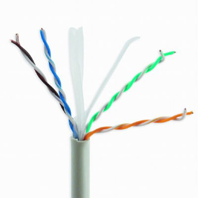 สายแพทช์สีเทาในร่ม UTP Cat 6, CU 4pr 0.55 มม. สายทองแดงบริสุทธิ์ LSZH CAT6