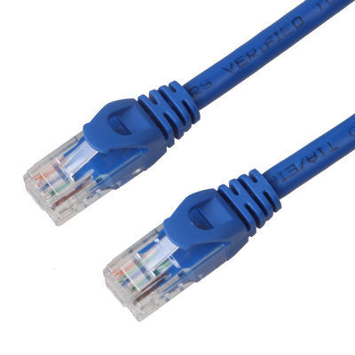 สายแพทช์ Cat6 สีน้ำเงิน 24AWG BC7 / 0.2 แจ็คเก็ต UTP PVC พร้อมขั้วต่อ 8P8C