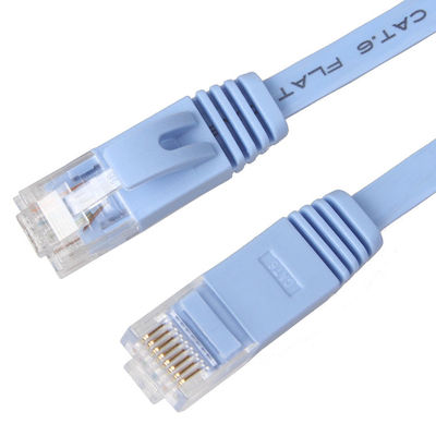 Flat Cat8 Cat7 Cat6 Patch Cord 1Gbps Solid High Speed ​​สำหรับคอมพิวเตอร์