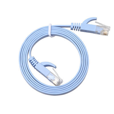Flat Cat8 Cat7 Cat6 Patch Cord 1Gbps Solid High Speed ​​สำหรับคอมพิวเตอร์