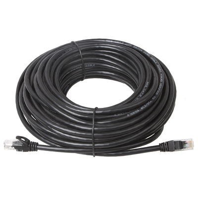 สายแพทช์ Cat6 Cat6a สีดำสำหรับ Gigabit Ethernet 650MHz 100W PoE RJ45 UTP