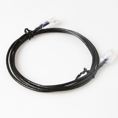 Snagless Slim Run Cat6a สายแพทช์ RJ45 UTP ทองแดงบริสุทธิ์บริสุทธิ์ 10G 30AWG