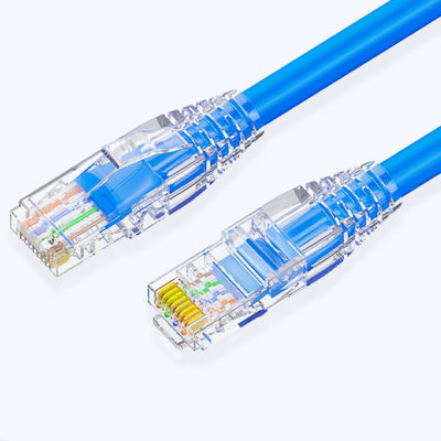 สายเคเบิลอีเทอร์เน็ต Cat6 100W PoE+ RJ45, สายเคเบิลกิกะบิตอีเทอร์เน็ต Cat6 สีน้ำเงิน
