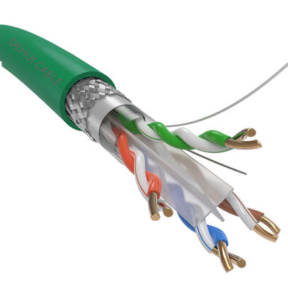 4 คู่ 23AWG 550Mhz RJ45 Cat6a สายเคเบิล FTP, สายเคเบิลป้องกันคู่ Ethernet Cat6a