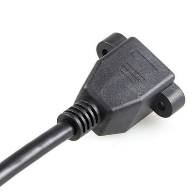 สายเคเบิลอีเธอร์เน็ตแบบป้องกัน Cat 6a ที่เสถียร, สายเคเบิลต่อขยาย RJ45 พร้อมตัวยึดแผงสกรู