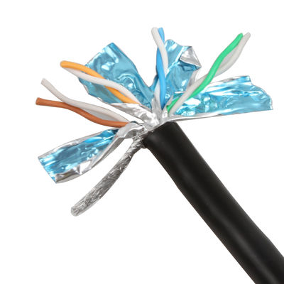 สายเคเบิลกลางแจ้ง 26AWG SFTP Cat7 สายคู่บิดเกลียวแบบมีชีลด์