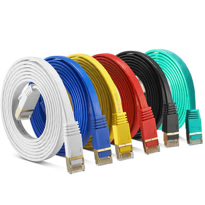สายเคเบิลแบน 10Gbps RJ45 Cat7, สายเคเบิลป้องกัน Cat 7 สำหรับ Gigabit Ethernet
