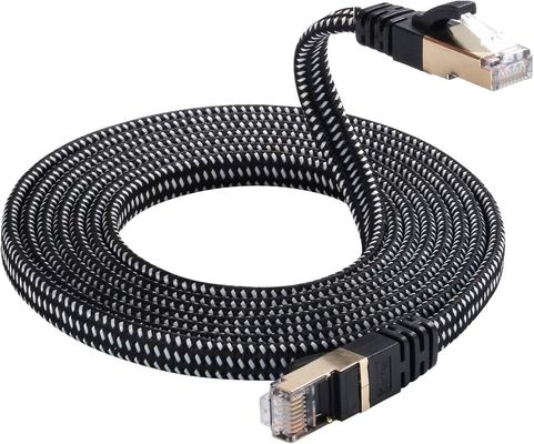 สายแพทช์ไนลอนถัก Cat7 ความเร็วสูงทุกสภาพอากาศ 10Gbps