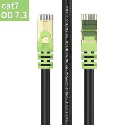 ROHS 26AWG Outdoor Cat 7 Ethernet Cable RJ45 ความเร็วในการรับส่งข้อมูล 10Gbps