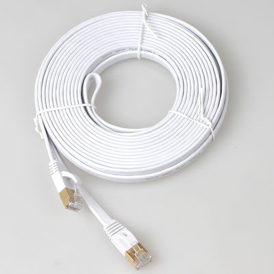 สายแพทช์ SFTP Shielded Cat7 อีเธอร์เน็ตแบน หลากสี ทนทาน