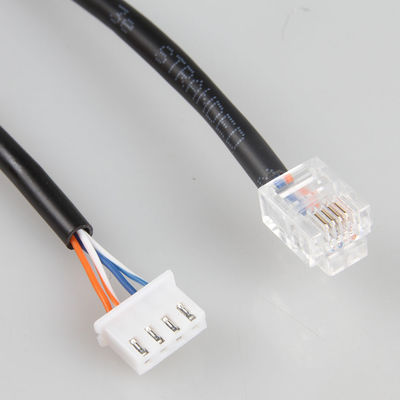 CE สายรัดอุตสาหกรรมที่เสถียร, RJ11 6P4C ถึง XH2.54 4P สายแพทช์โทรศัพท์