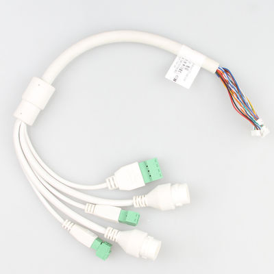 สาย Lan สำหรับกล้องอีเธอร์เน็ตสีดำ RJ45+3.81 ความเสถียรอเนกประสงค์