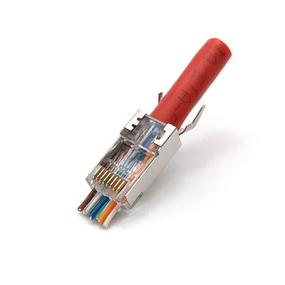 UTP Ethernet ตัวเชื่อมต่อสายไฟฟ้าปลั๊ก RJ45 พอดี CAT5 CAT6