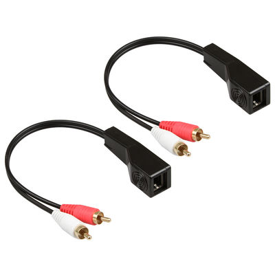 ชุดประกอบสาย Cat7 Cat8 แบบกำหนดเองสเตอริโอ 2 RCA ถึงสเตอริโอ 2 RCA ทองแดงเปลือย