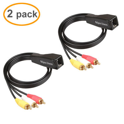 สายต่อขยายสัญญาณเสียง RCA หญิง 3 ที่เสถียร, อะแดปเตอร์ RCA ถึง RJ45 อเนกประสงค์