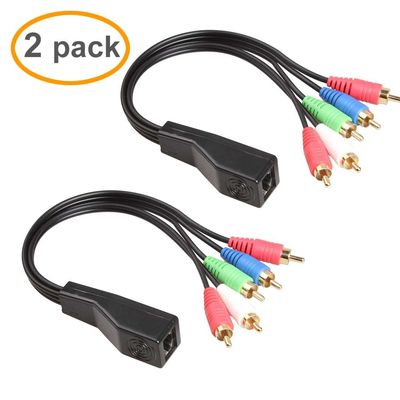 ชุดประกอบสาย RCA ถึง RJ45 แบบกำหนดเองพร้อมตัวขยายสัญญาณเสียงสเตอริโอ Cat5 Cat6