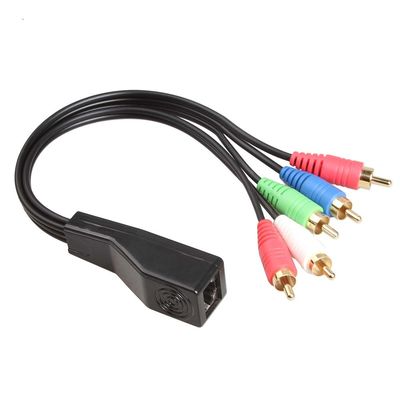 ชุดประกอบสาย RCA ถึง RJ45 แบบกำหนดเองพร้อมตัวขยายสัญญาณเสียงสเตอริโอ Cat5 Cat6