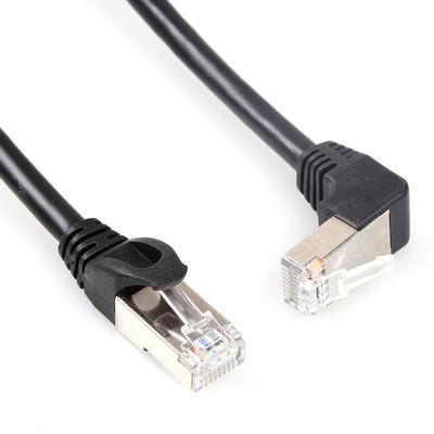 สายเคเบิลอีเธอร์เน็ตหุ้มฉนวน Cat6 RJ45 SFTP ที่ทนทานตรงถึง 270 องศา