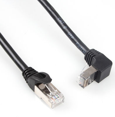 สายเคเบิล Cat 6 STP ที่ใช้งานได้จริงตรงไปยังมุมล่าง 90 องศา