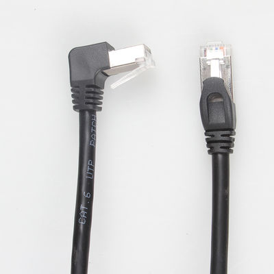 สายเคเบิล Cat 6 STP ที่ใช้งานได้จริงตรงไปยังมุมล่าง 90 องศา