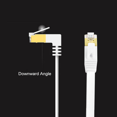 สายเคเบิลอีเธอร์เน็ต Cat6 แบนสีขาวที่เสถียร, สายอีเทอร์เน็ตกิกะบิตที่ใช้งานได้จริง