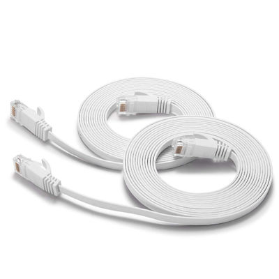 สายแพทช์ Cat6 แบบบางพิเศษแบนอเนกประสงค์พร้อม RJ45 8P8C