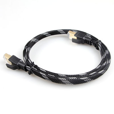 สายเคเบิลเครือข่าย Heavy Duty Rj45 Cat8, สายแพทช์ถักไนลอน Cat 8