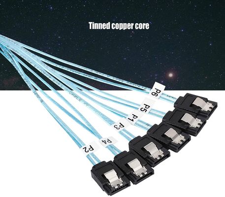สายแยกสายไฟหญิง 6 Gbps SATA III HDD 7 พินถึง 7 พินสำหรับเซิร์ฟเวอร์