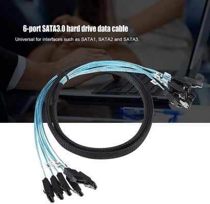 สายแยกสายไฟหญิง 6 Gbps SATA III HDD 7 พินถึง 7 พินสำหรับเซิร์ฟเวอร์