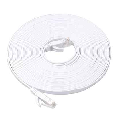 สายแพทช์ Cat6 ในร่มกลางแจ้ง 100 Ft 10Gbps บางแบนทนทาน